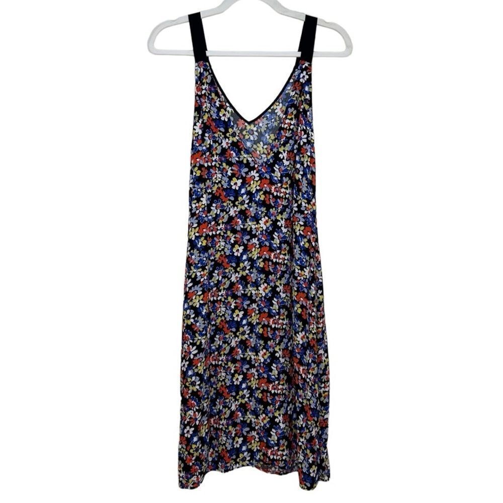 Rag & Bone - Women’s 'Estell' Midi Slip Dress, Floral, Crepe - Black Extra Small - Picture 6 of 12